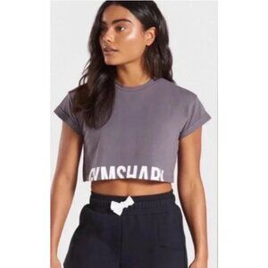 Gymshark Fraction Crop Top Small Grey